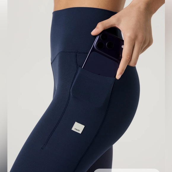 Vuori Pants - Vuori Navy High-Waist Performance Leggings